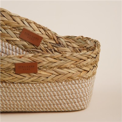 Корзины для хранения SL Home, плетёные, ручной работы, 2 шт., 28×18×10 см, 30×20×12 см