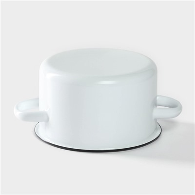 Кастрюля эмалированная, 1.5 л, d=15 см, цилиндрическая, цвет МИКС