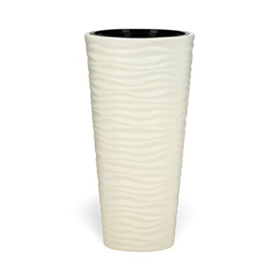 Кашпо для цветов со вставкой «Оазис», 25 л (5 л), пластик, белое