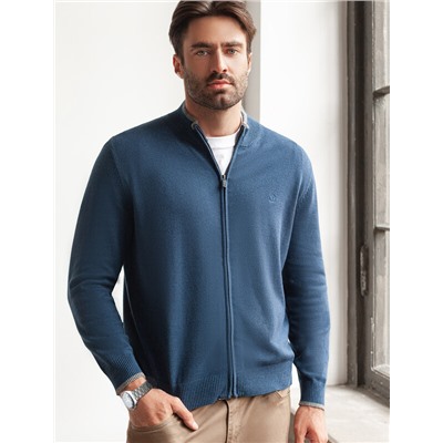 Кардиган на молнии из хлопка с нейлоном