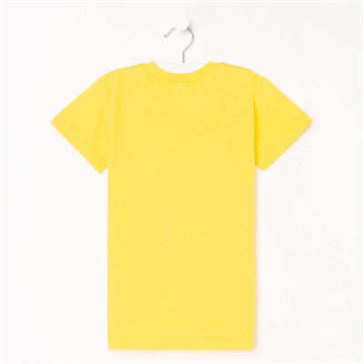 Футболка детская, рост 122 см, жёлтая