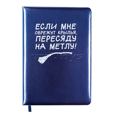 Записная книжка 160л. клетка "Пересяду на метлу!" A5 (140 ммx205 мм)