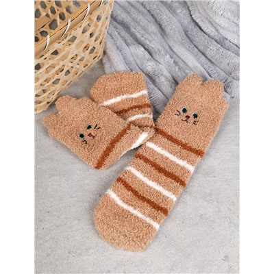 Носки женские флисовые р. 35-40 Лапки новогодний №3 / MNZ-16/3 /уп 12 /700654