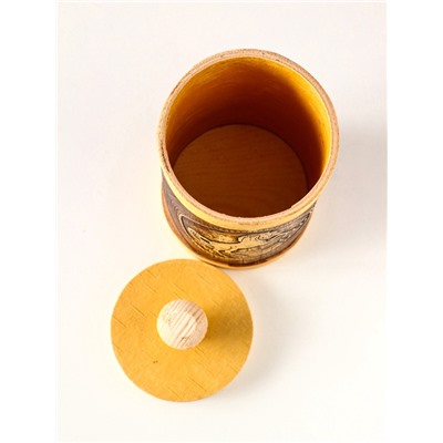 Туес «Конь вороной», банка для хранения, береста