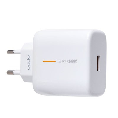 Адаптер Сетевой с кабелем ORG SuperVooc для Realme/Oppo USB 65W (USB/Type-C) (B) (white)