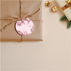 Шильдик новогодний на подарок «Шары», 5.5×5.5 см