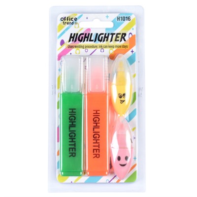 Текстовыделитель набор 4 штуки / H1016 /уп 48/288/АКЦИЯ