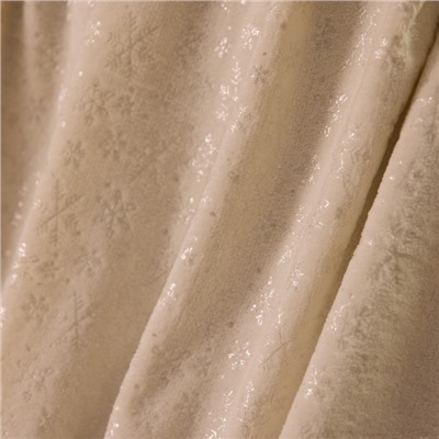 Плед «Этель. Серебряные снежинки», 150×200 см, корал-флис