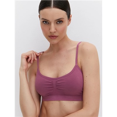 Omsa Топ OmD 1111S Cotton Майка "Toп" женская (кроп-топ на тонких бретелях с вкладышами), CO