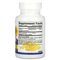 Deva, Vegan Vitamin E with Mixed Tocopherols, 400 IU, 90 Vegan Caps