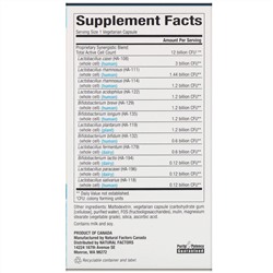 Natural Factors, Ultimate Probiotic, 12/12 Formula, 12 миллиардов КОЕ, 120 растительных капсул