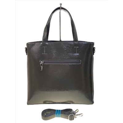 Женская сумка из искусственной кожи, цвет тёмно серый