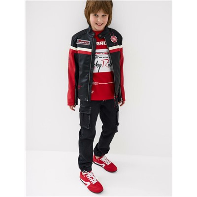 Брюки текстильные джинсовые для мальчиков