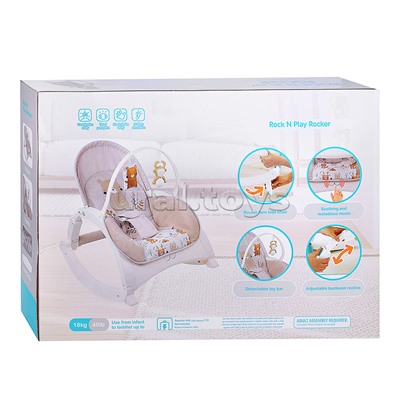 Шезлонг детский "Медвежонок" музыка, вибрация, в коробке