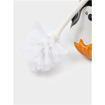 Ёршик для унитаза с подставкой «Пингвин», фарфор