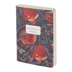 Записная книжка  из экокожи 60 л. линейка "Гранат"