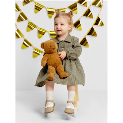 Платье для девочки «Крошка Я. Клетка», рост 74-80 см, зелёное