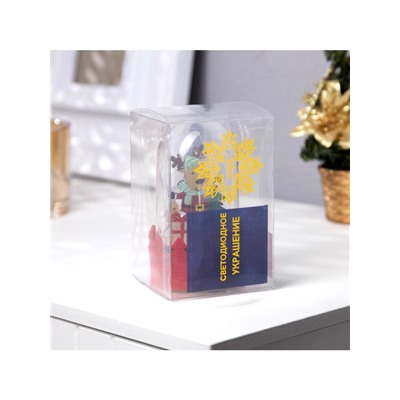 Светодиодная фигура под куполом «Оленёнок» 6×9.5×6 см, дерево, батарейки LR1130×3 (в комплекте), свечение тёплое белое