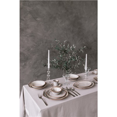 Блюдо сервировочное Magistro Vintage 23.5×16×2.3 см, фарфор, серое