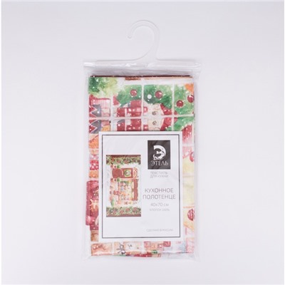 Полотенце Этель «Зимние радости» 40×70 см, 100% хлопок, саржа 190 г/м²