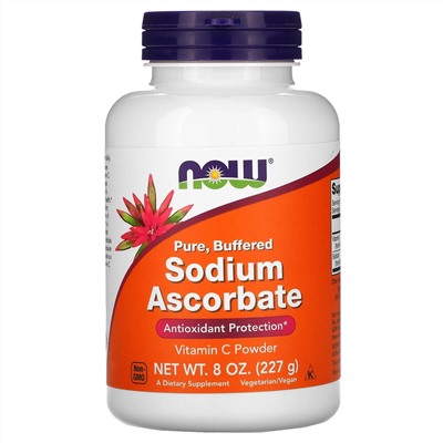 Now Foods, порошок аскорбата натрия, 227 г (8 унций)