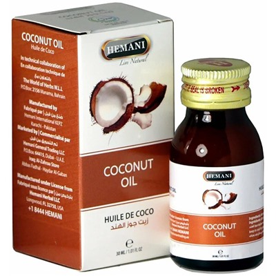 Hemani Coconut Oil / Кокосовое Масло 30 мл