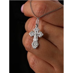 Крест из серебра родированный - 3,1 см 925 пробы 3-292р