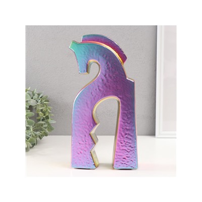 Фигурка керамика «Верный конь», зелёный хамелеон, 4.8×14.5×29 см