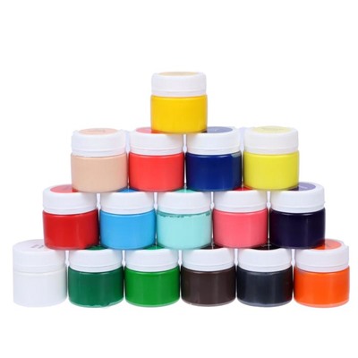 Краска по ткани, набор 16 цветов × 15 мл, ЗХК «Я - Художник!», акриловая на водной основе (228411819)