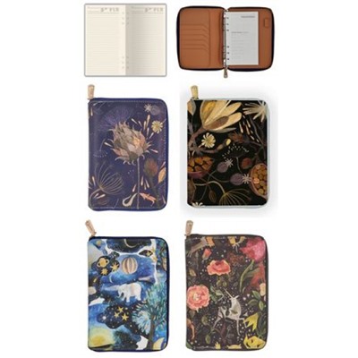 Ежедневник-органайзер недатированный А5- 200 стр. на кольцах "CELEBRITY JOURNAL" кожзам, на замке по периметру 3-602 Bruno Visconti