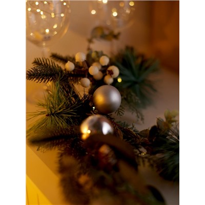 Ветка светодиодная коричневая, 153 см, 30 LED, от батареек CR2032×2, свечение тёплое белое