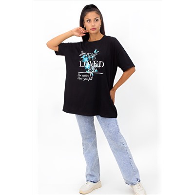 Футболка с цветами оверсайз, арт. 2803 НАТАЛИ, 1045737