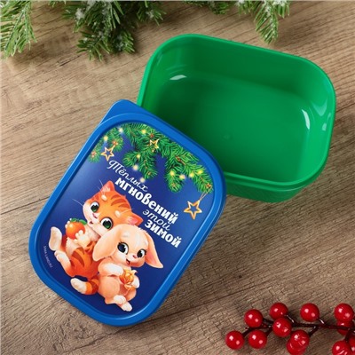 Ланч - бокс новогодний «Теплых мгновений», 500 мл