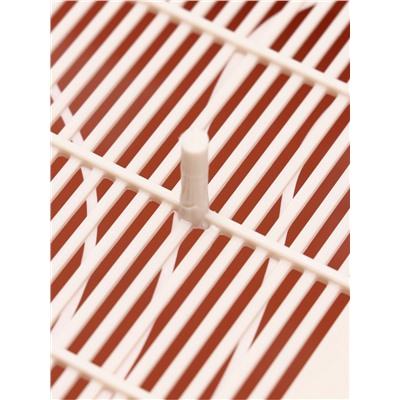 Туалет для кошек «Мур-мяу», 33×25×7 см, с сеткой, пластик, цвет коралловый