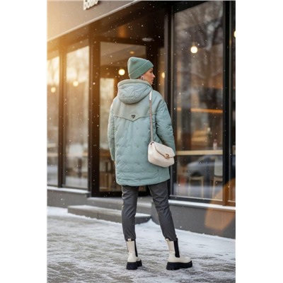 Куртка верблюжья шерсть арт.318 (Бирюзовый)