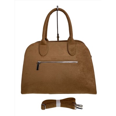 Женская сумка из искусственной замши, цвет коричневый