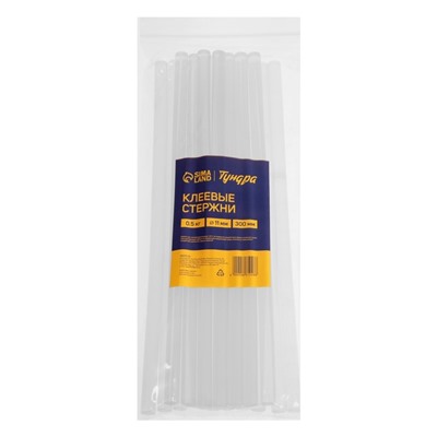 Стержни клеевые ТУНДРА, 11×300 мм, 0.5 кг (18 шт.)