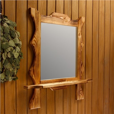 Зеркало для бани «Квадрат», 69×51.5×5 см, с полкой, «Добропаровъ»