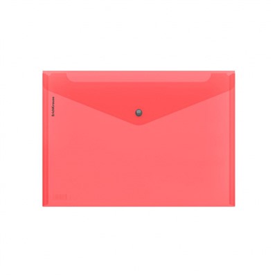 Папка с кнопкой  А4 160мкм 50289 Glossy Classic полупрозрачная ассорти ErichKrause