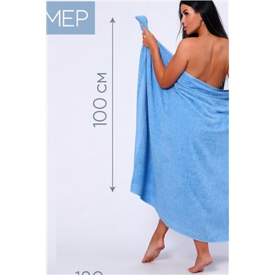 Полотенце банное махровое Софатекс 100х180 для ванны и душа НАТАЛИ, 1019135