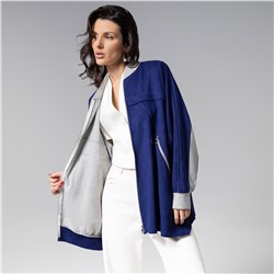 Бомбер из мягкой замши, Стильное вложение (oversize, S-M)