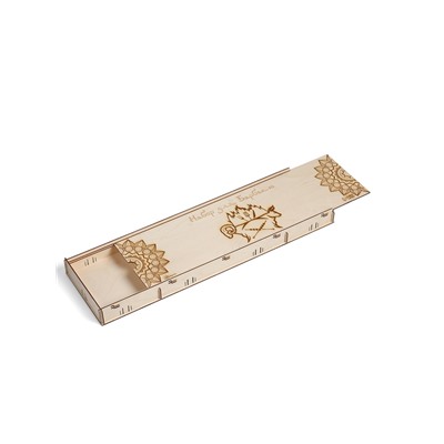 Коробка для набора барбекю, 74×23×5 см, деревянная, прямоугольная