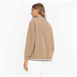 Бомбер на пуговицах, Любуйся мной (бежевый)