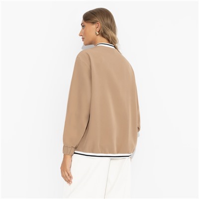 Бомбер на пуговицах, Любуйся мной (бежевый)