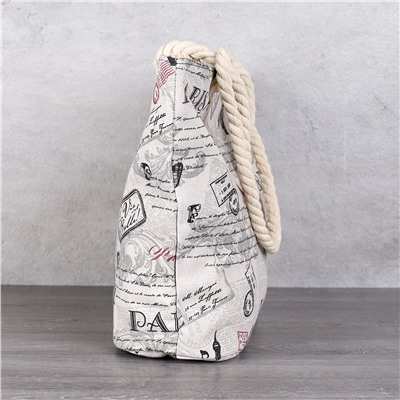 Сумка пляжная на молнии 45х32х14 см Париж / BB23 /уп 1/