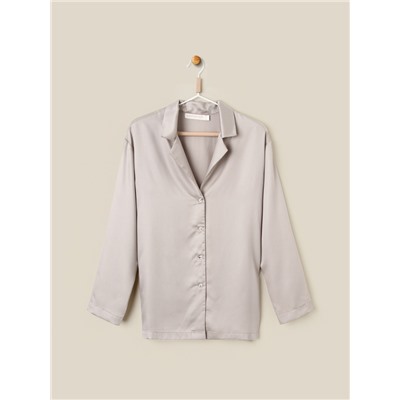 Пижама женская (рубашка, брюки) SL HOME Tensel Home, размер 48-50, серая