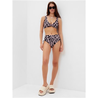 Купальник раздельный с высокой посадкой женский MIST, размер S, розовый