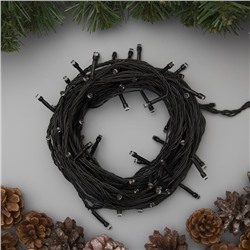 УЦЕНКА Гирлянда «Нить», 20 м, IP20, 200 LED, 220 В, 8 режимов, тёмная нить, свечение белое