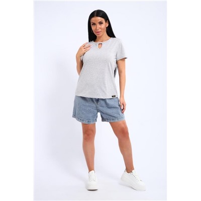 33603 Футболка женская (Серый меланж)