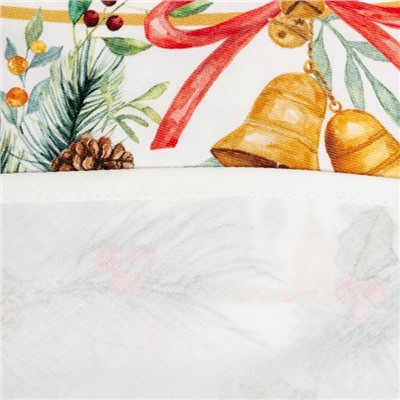 Скатерть новогодняя «Этель» Christmas bells, 150×110±2 см с ГМВО, 100% хлопок, саржа 190 г/м²